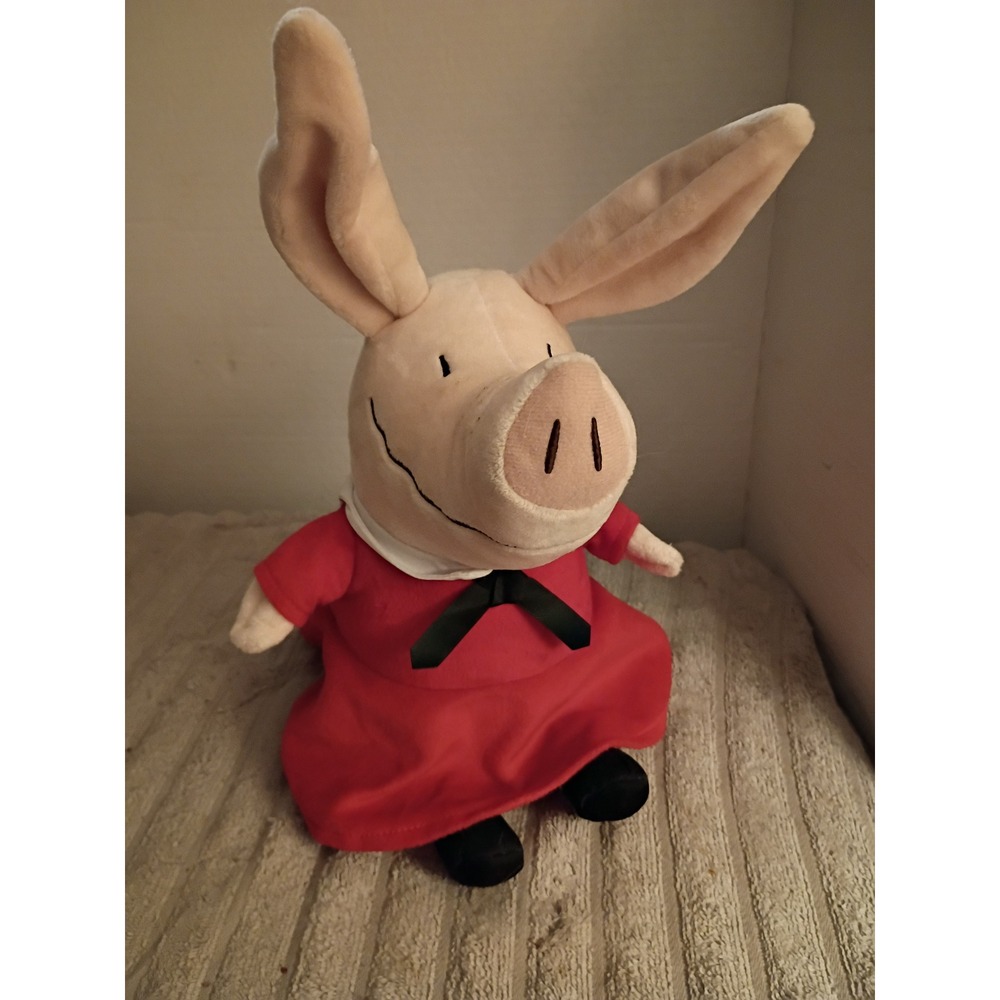 Kohls Cares Olivia the Pig Plush Stuffed Animal Red Dress Striped Legs 12 Inch